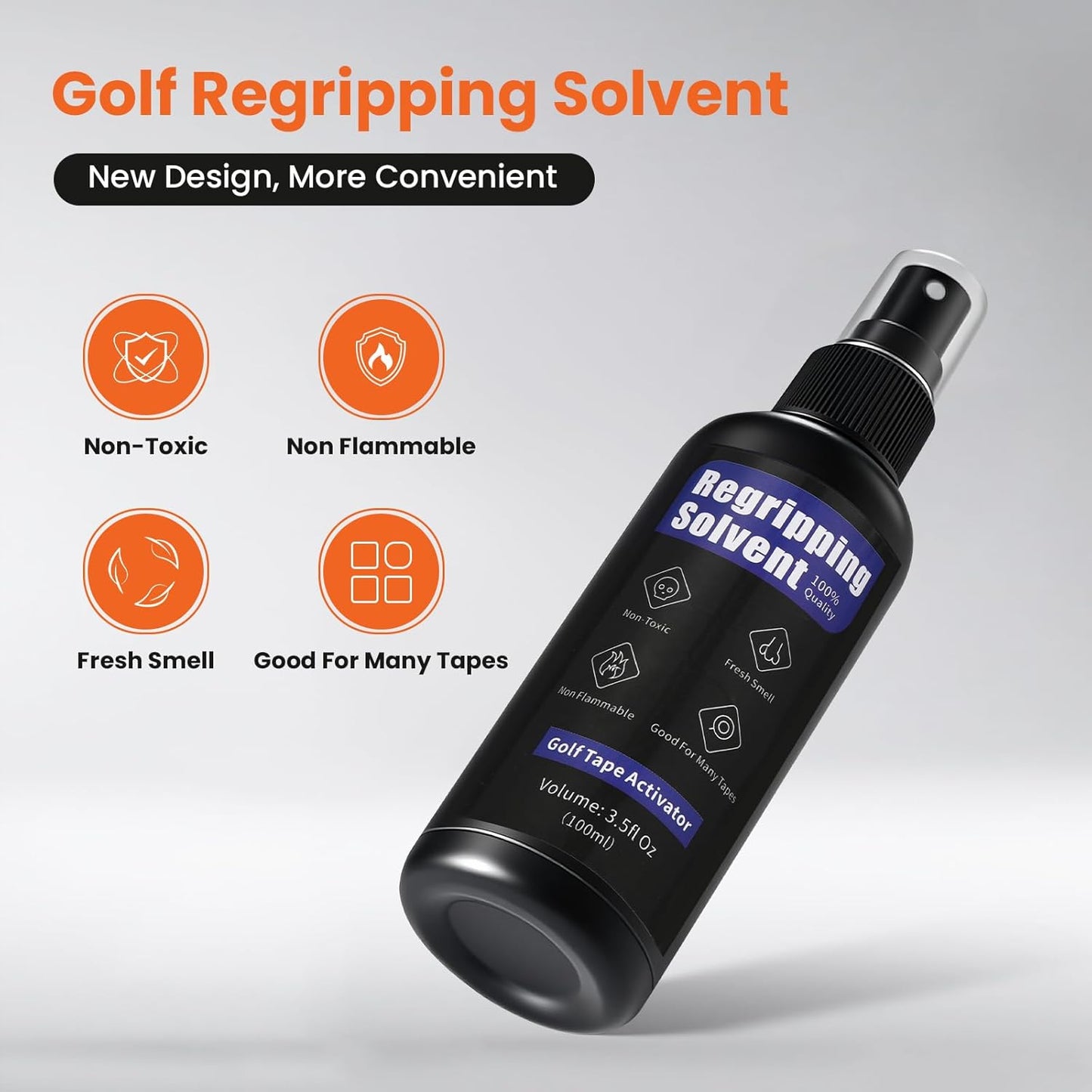 Golf Grip Kit for Regripping Golf Club, Golf Grip Removal Tool with Portable Vise Clamp, Solvent, 15 Double-Sided Tapes (2"x10"), Hook Knife & Tape Remover & Rubber Sleeve – DIY Golf Club Repair Kit