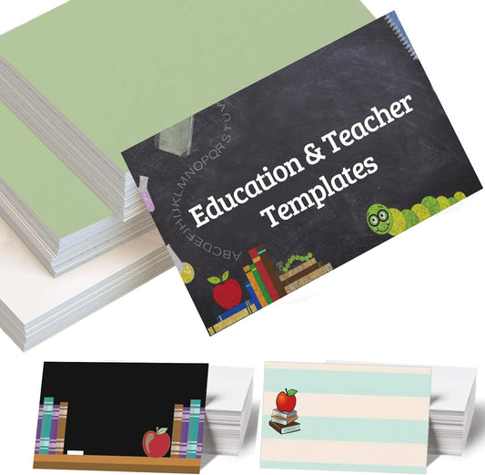 Custom Business Cards 100PCS Double-sided Printing Business Cards Customize with Your Logo Personalized 3.5"x 2" Cards for Business - Education