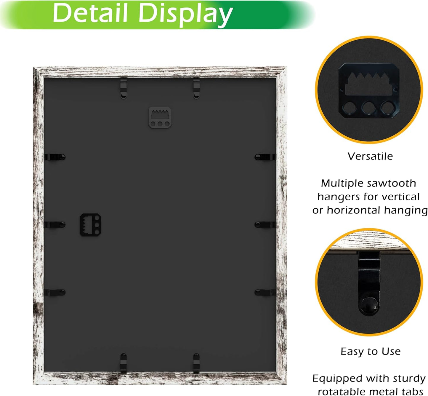FrameWorks 11x14 Driftwood Wooden Shadow Box Frame – Soft Felt Back, Tempered Glass, and Included Elegant White Ball Push Pins