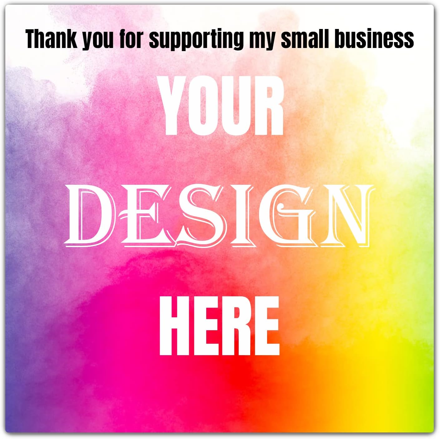 Custom 100-500 Stickers with Any Image Logo and Text. Personalized Labels for Business Logo, Thank You Notes, etc. (Square, 1.5 Inch)
