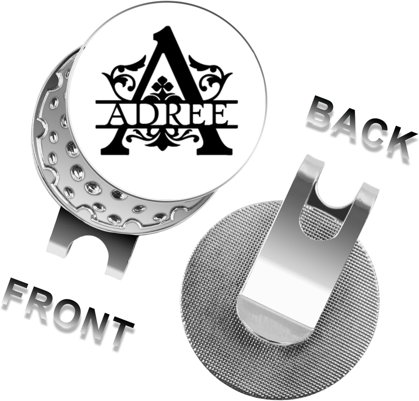 Personalized Golf Ball Markers with Hat Clip