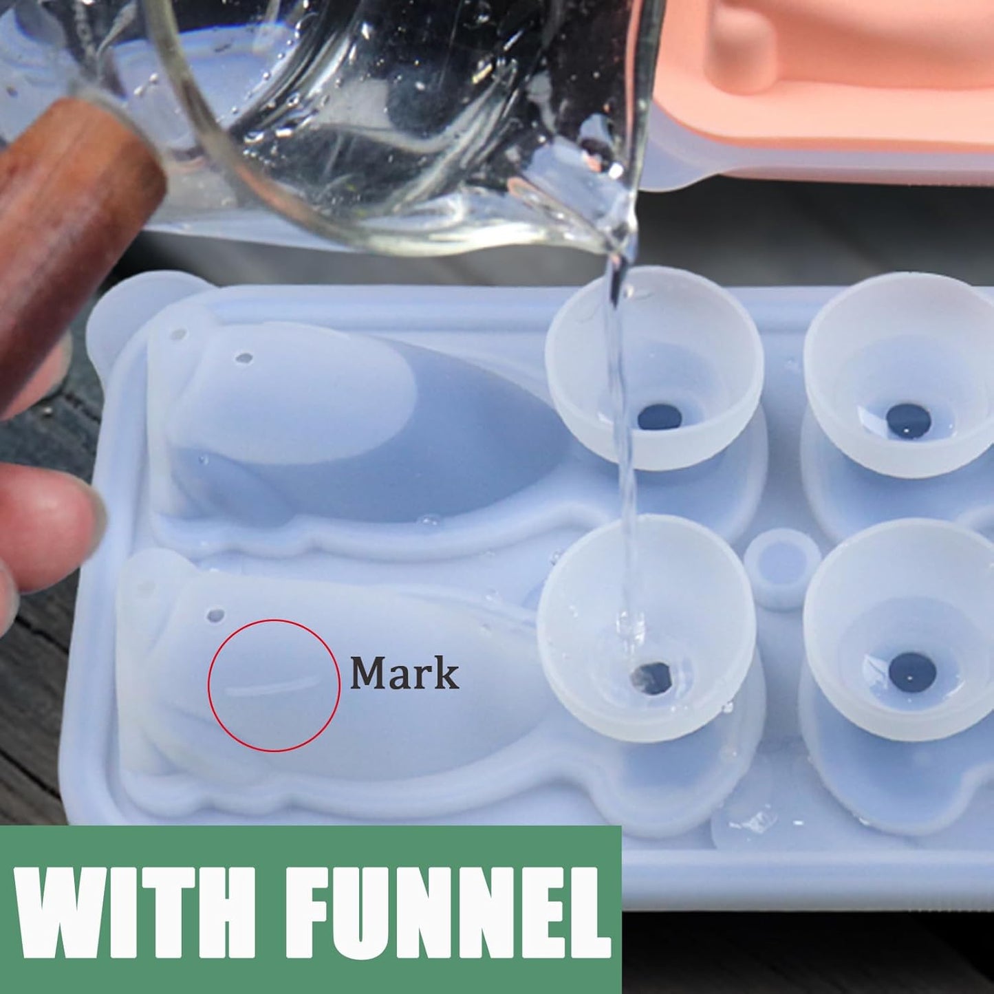 3D Labrador Dog Ice Cube Mold, Admaison Ice Cube Tray with Funnel for Cocktails, Bourbon,Brandy, Whiskey Gifts for Men, Silicone Fun Shapes Black (Labrador)