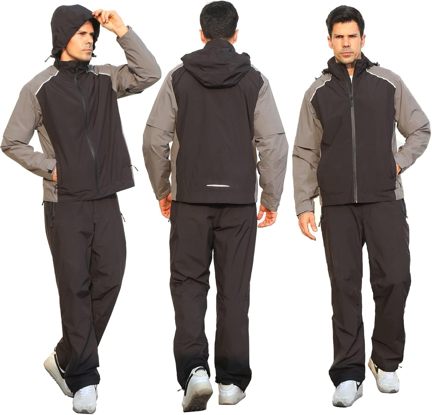 K.E.J. Golf Rain Jacket for Men Waterproof Raincoat Lightweight Jacket Golf Suit for Hiking Cycling Running Camping Traveling