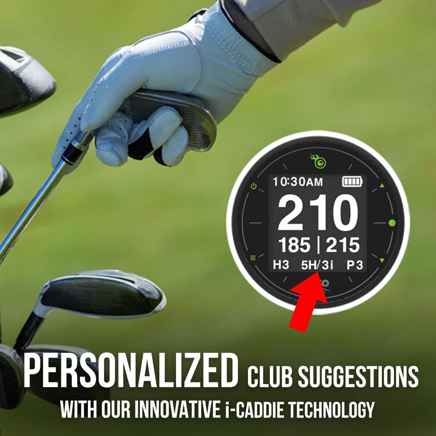 Izzo Golf Swami Golf GPS Watch with Personalized Club Suggestions