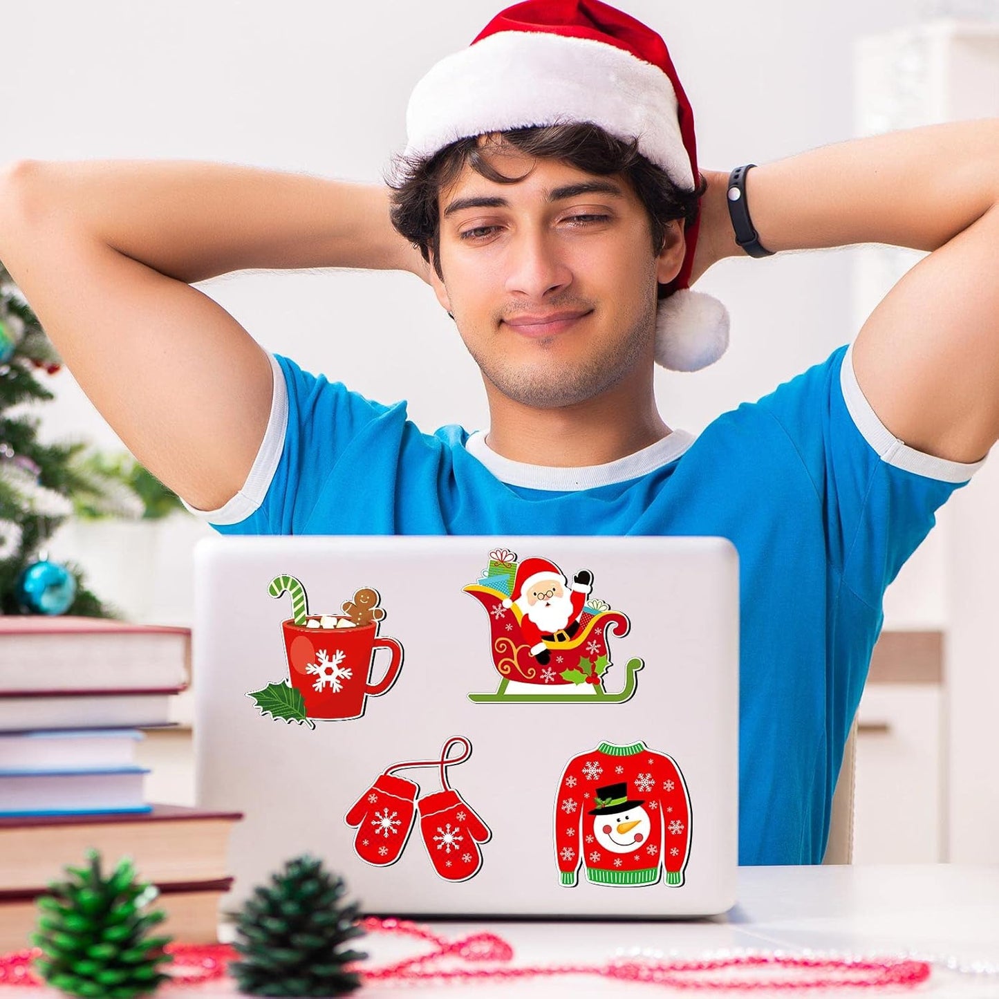 12 Pieces Christmas Refrigerator Magnets Christmas Gnomes Tree Snowflake Magnets Winter Holiday for Locker Fridge Home Decor (Snowflake Style)