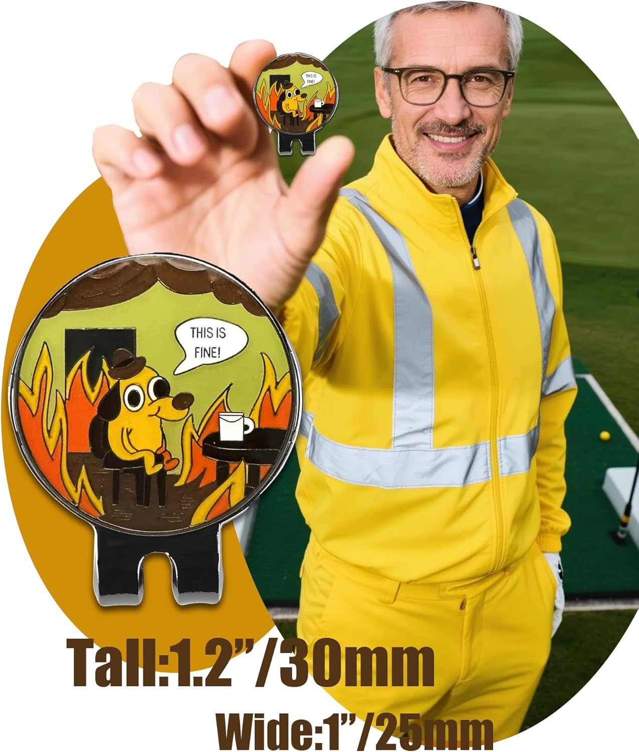 Funny Golf Ball Marker with Magnetic Hat Clip – Golf Accessories for Men & Women to Elevate & Personalize Your Game