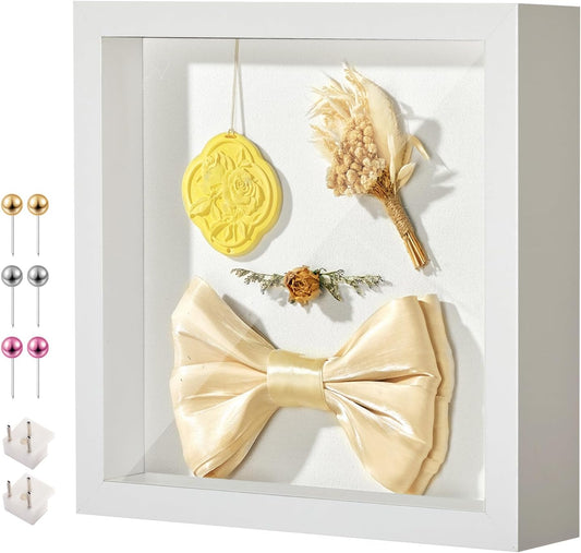 11x11 Shadow Box Display Case Picture Frame with Soft Linen Back, Deep Black Shadow Box 11x11 for Flowers Medal Display Case Jersey pet Graduation Memorabilia Baby Ltems Crafts Photos