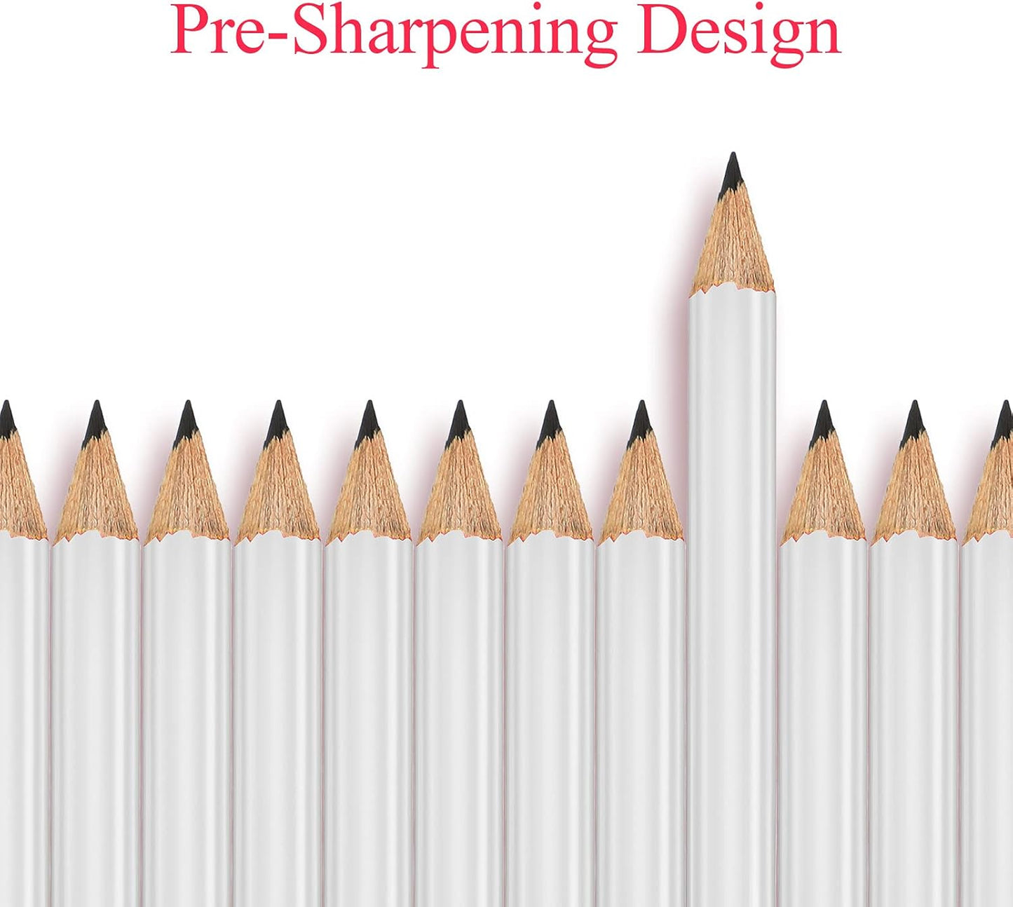 Outus 72 Pieces Golf Pencils Half Pencils with Eraser Mini Bulk Short #2 HB Pre Sharpened for Bridal Shower Wedding Office(White)