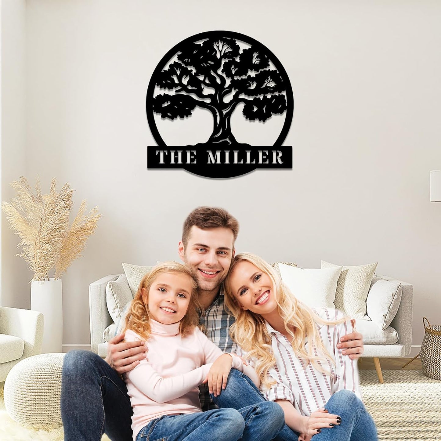 Personalized Oak Tree Metal Sign, Custom Tree Of Life Wall Decor, Custom Oak Tree Family Metal Signs, Wall Decor