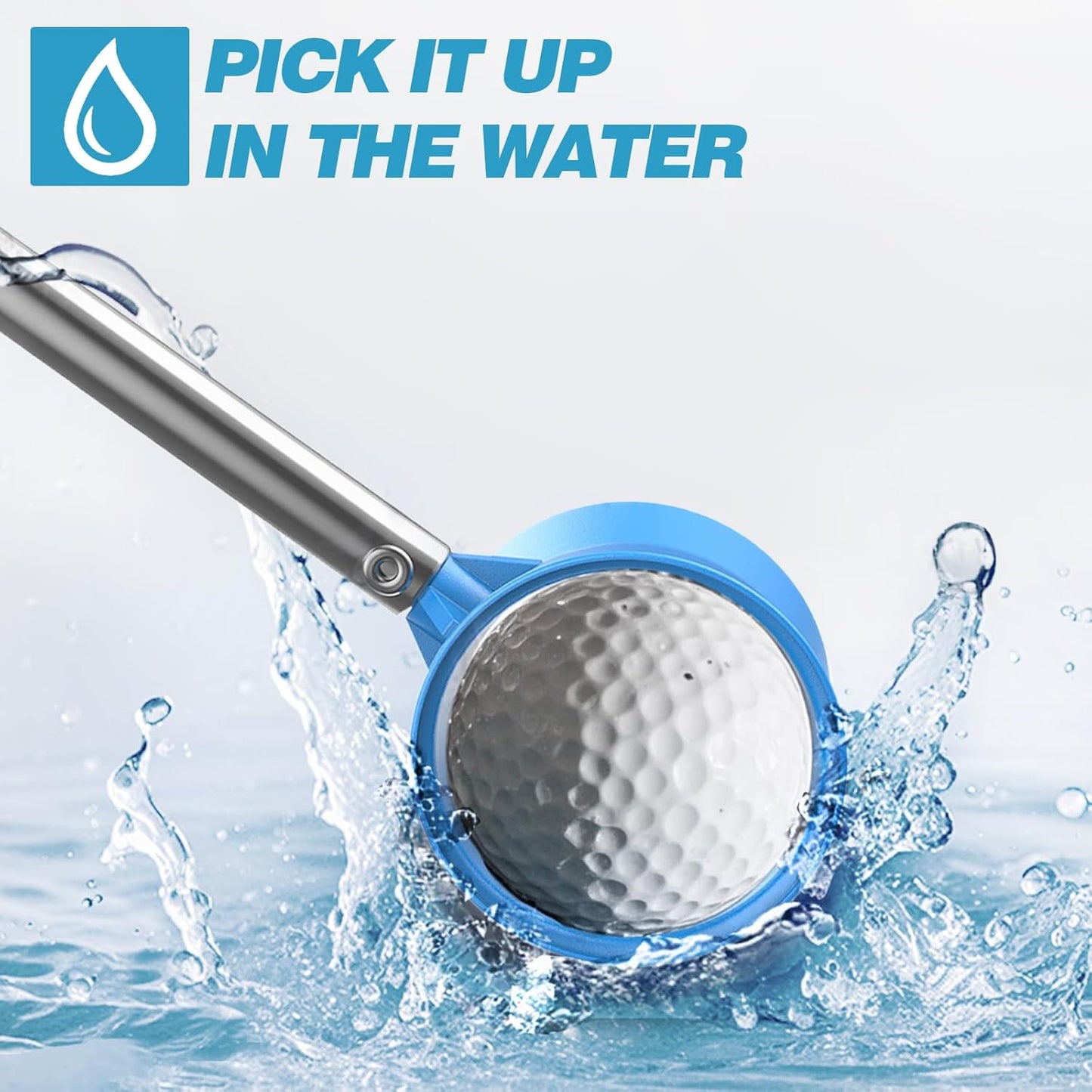 9Ft/12Ft Telescopic Stainless Steel Golf Ball Retriever for Water, High Durability Double Sided Golf Ball Picker Upper, Men's and Women's Golf Accessories Gifts.