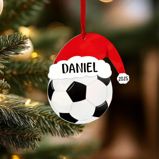 Personalized Soccer Christmas Ornament 2025, Soccer Ornaments for Christmas Tree, Team Ornament, Custom Coach Gifts, Hanging Decor, Gifts for Sports Lovers Boys, Xmas Gift 2025