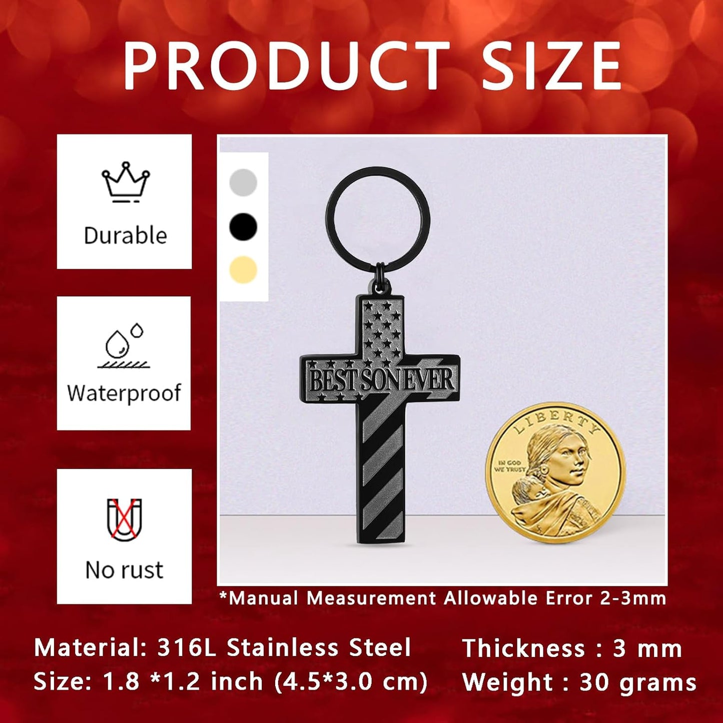 Football/Baseball/Soccer/Basketball Cross Keychains for Men First Communion Baptism Confirmation,Mens Gifts