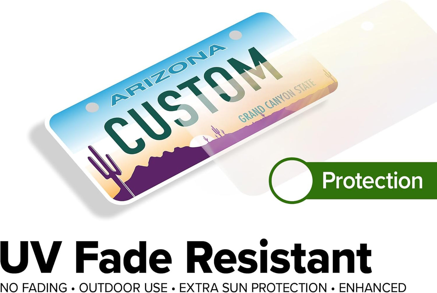 Mini License Plates, Personalized License Plates, Custom for Car, Bikes, ATV, Kids Car, Golf Cart, Jeep, 2x4 Inch, Rust-Free Fade Resistant Aluminum, USA Made by My Sign Center (Arizona)