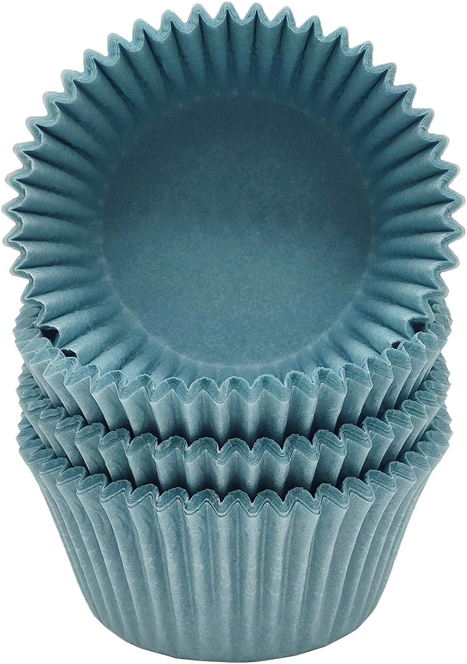 Premium Blue Greaseproof Cupcake Liners Muffin Paper Baking Cups Standard Sized, 100-Count