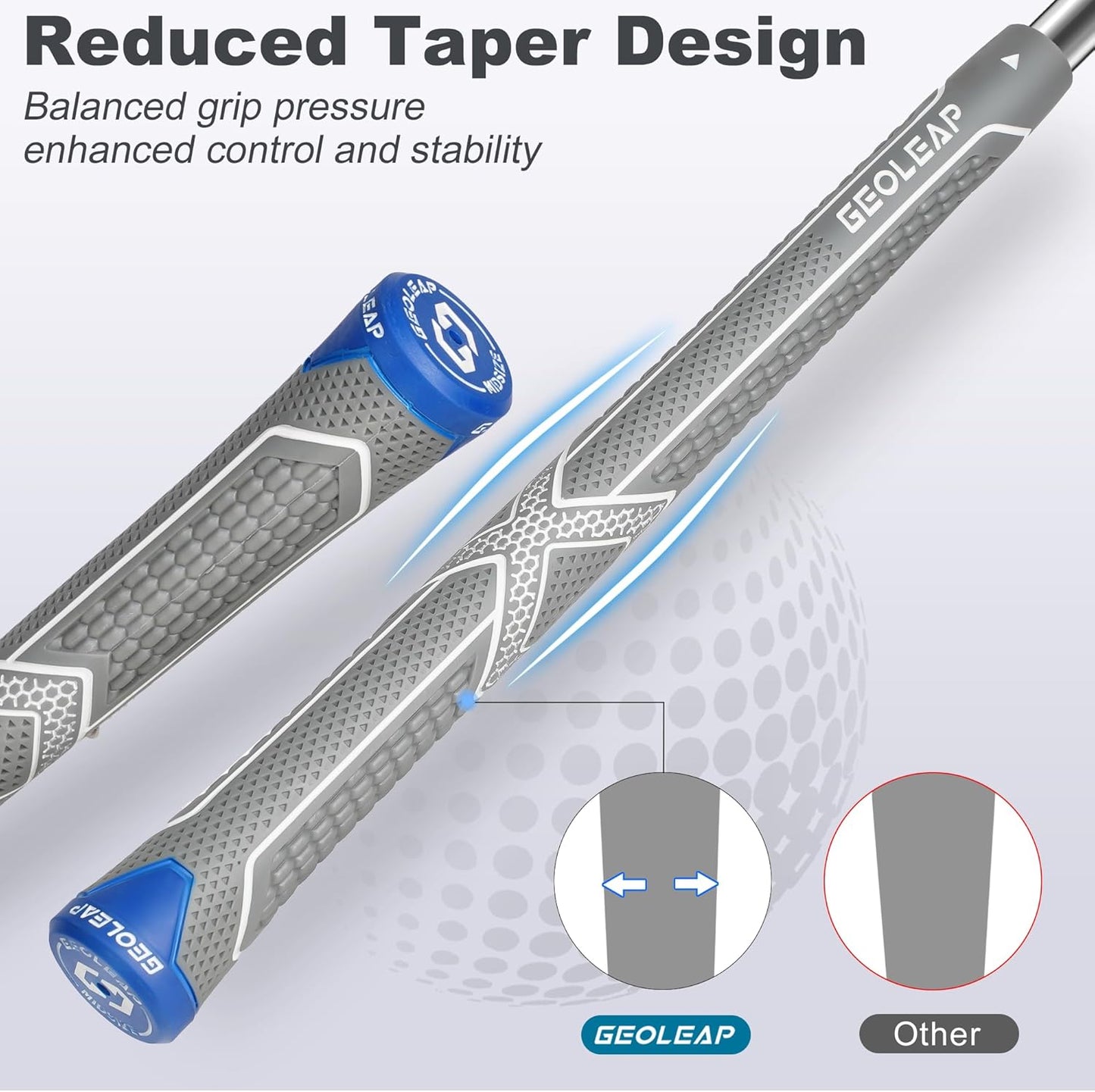 Geoleap Golf Grips 13 Pack,Non-slip and High Shock-absorbing Golf Club Grips ,Choose between 13 Grips with 15 Tapes and Full Kits.