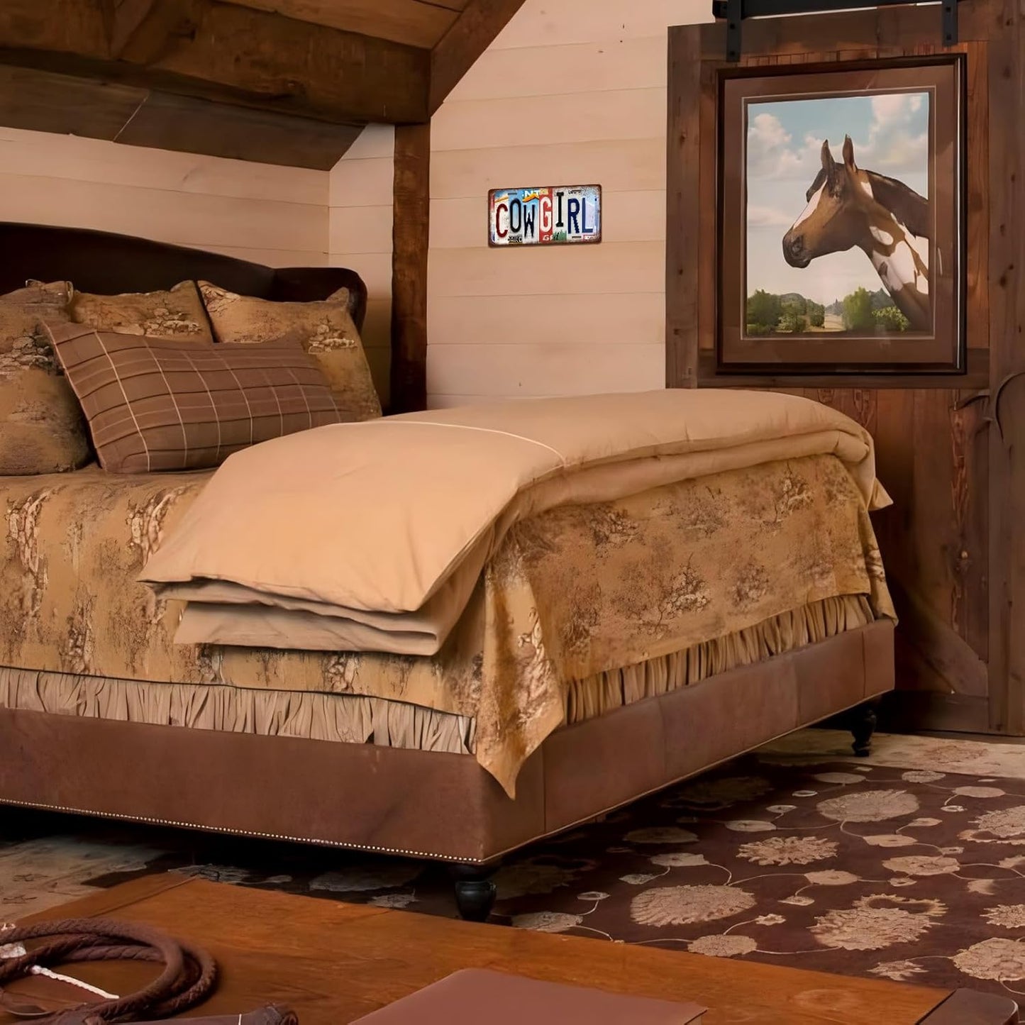 Vintage City License Plate Worcester,Ma Wall Decor Metal Tin Sign for Bar Home Bedroom 12 x 6 Inches （Including latitude and longitude）