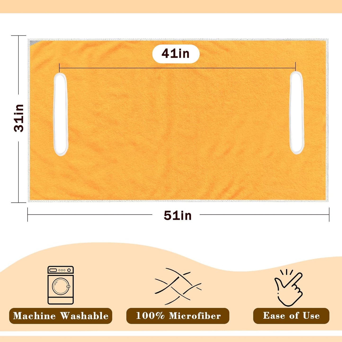 YOKYHOM Golf Cart Seat Covers, Premium Solid Color Golf Cart Seat Towel Blanket, 100% Microfiber, Soft and Comfortable, Fits EZGO, Club Car, and More 2-Seat Golf Carts, 51''x 31''