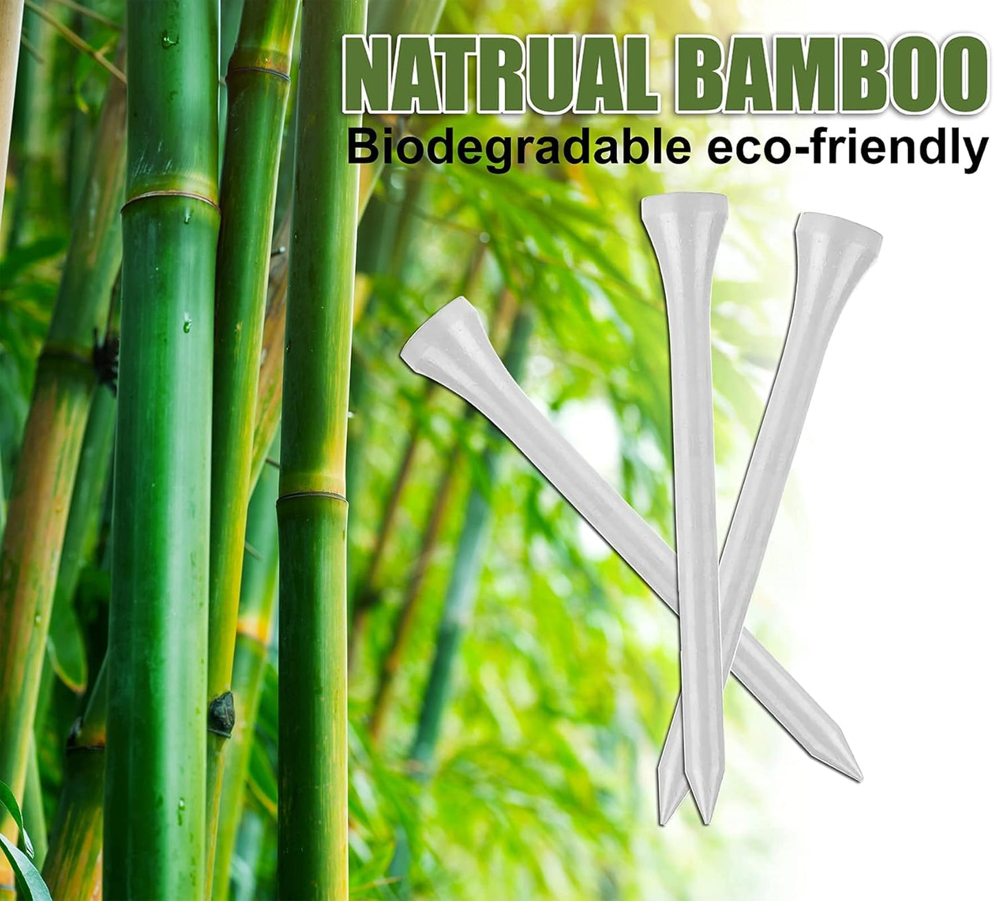 Professional Wooden Golf Tees 2 3/4 inch Tee Pack of 100 Golf Tee