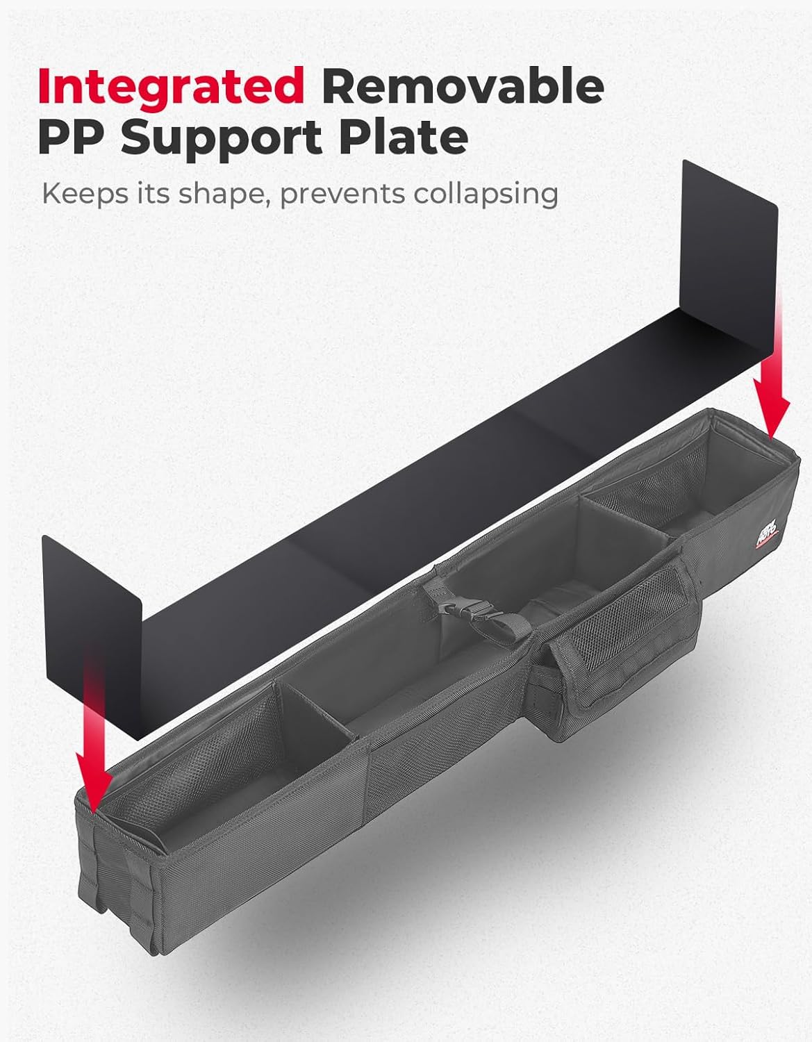 KEMIMOTO Golf Cart Storage Bag, Front Storage Basket with Insulated, Foldable Golf Cart Organizer Bag, Compatible with EZGO Club Car Precedent, Tempo, Onward, Drive2, No Drilling, Black