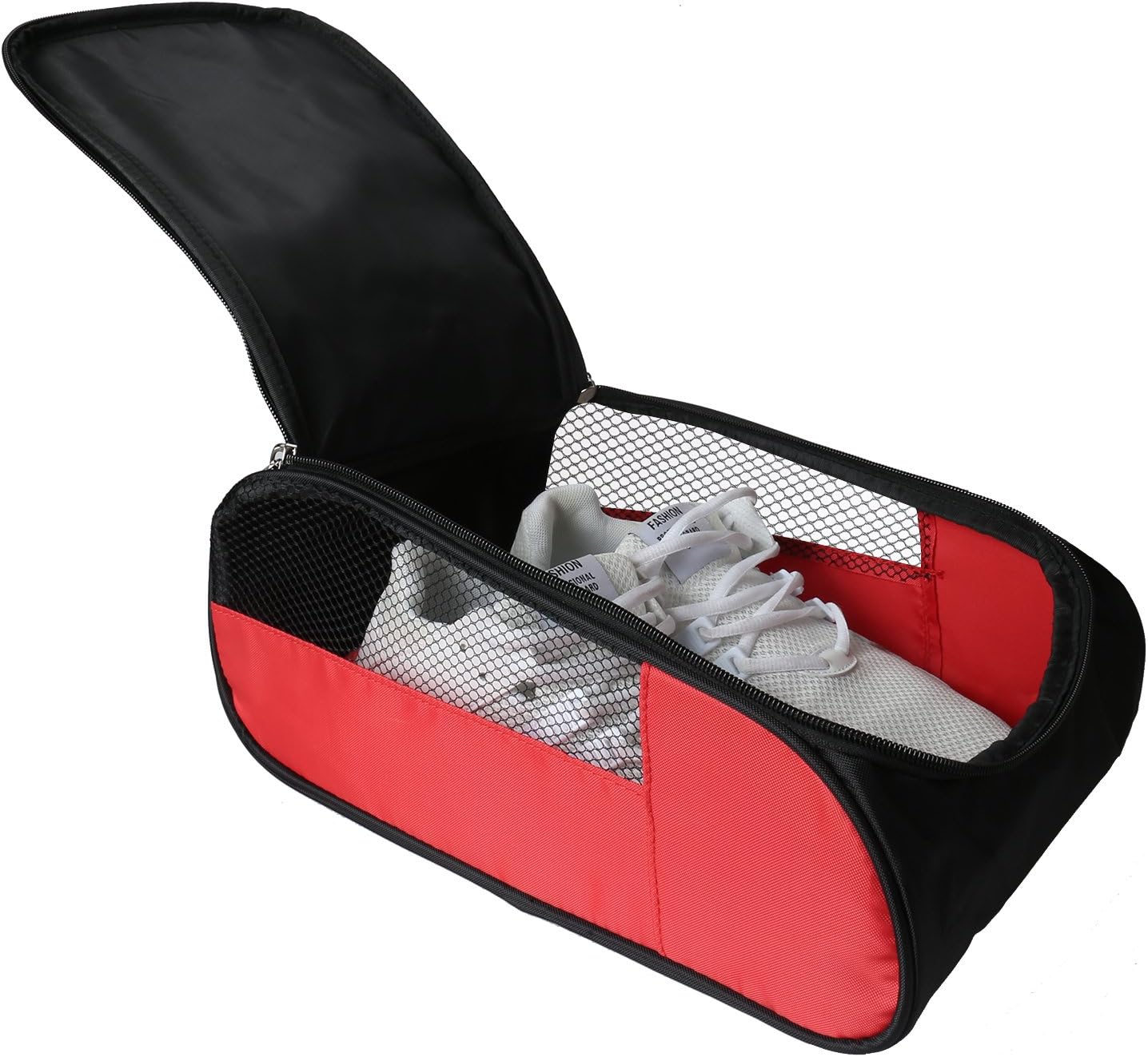 Outdoor Golf Shoes Bags Travel Shoes Bags Zippered Sport Shoes Bag (Red)