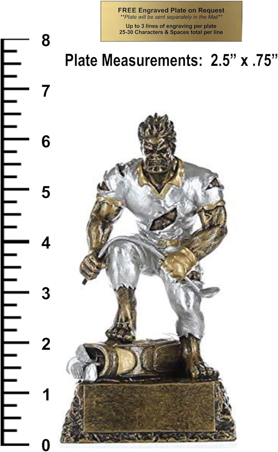 Decade Awards Frustrated Monster Golf Trophy - Funny Golf Trophies for Golfing Events, Golf Tournaments and Golf Outings - Unique Golf Monster Frustrated Golfer - Engraved Plate Upon Request