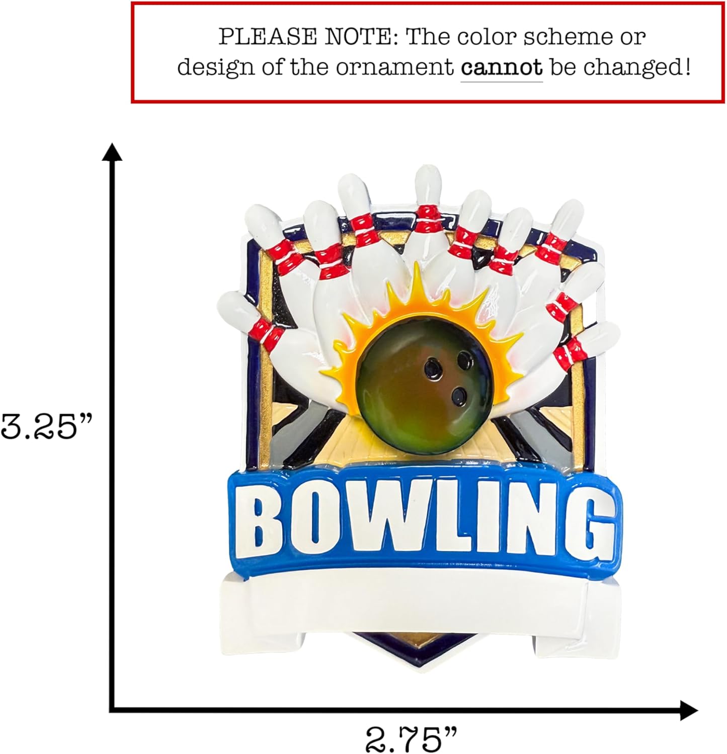 Personalized Bowling Christmas Ornament 2025 for Bowlers | Strike Knock Down Pins, Customized Bowling Ball and Pins for Xmas Tree | Unique Keepsake Gift - Custom Name & Year