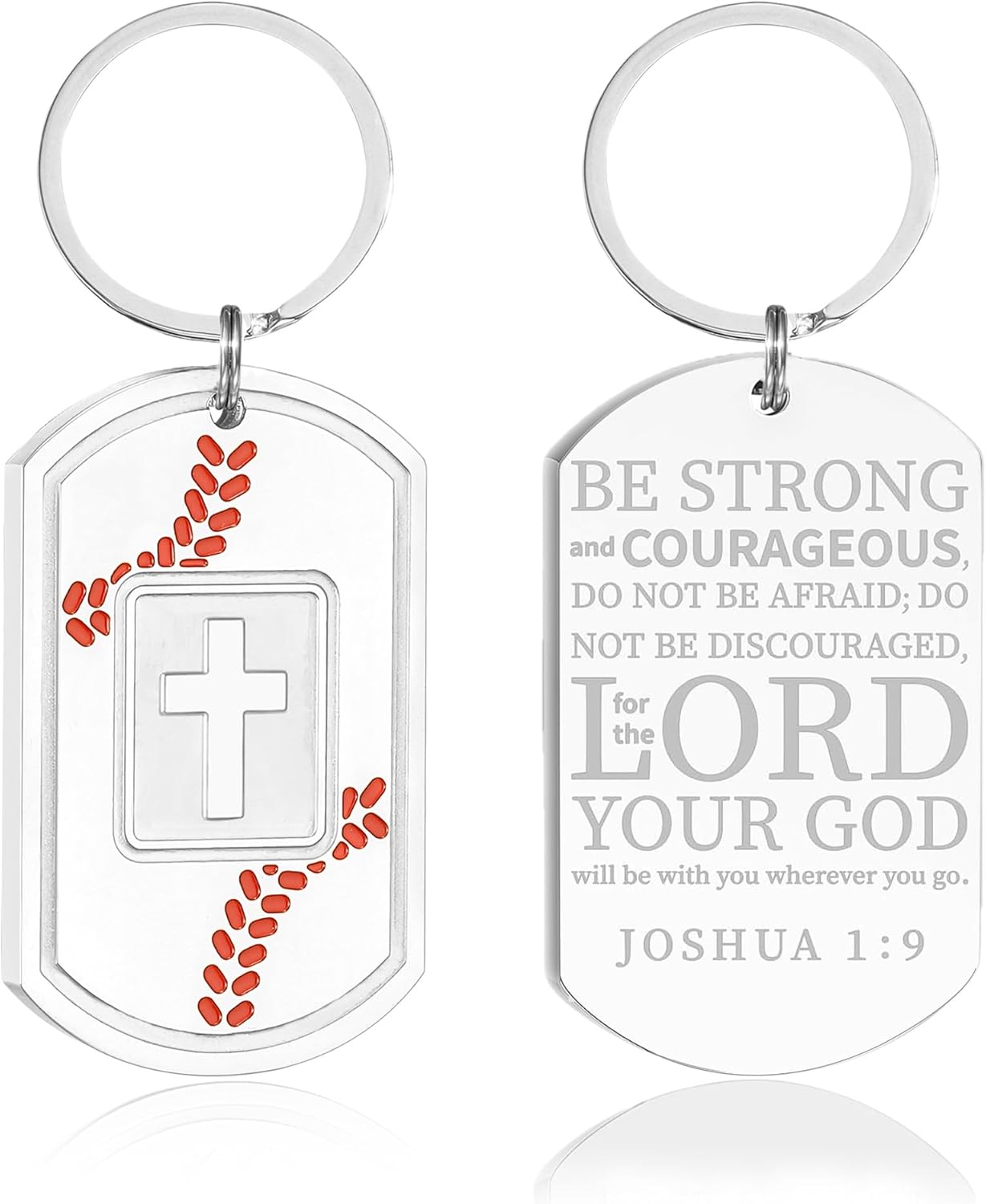 Football/Baseball/Soccer/Basketball Keychain for Men First Communion Baptism Confirmation Mens Gifts