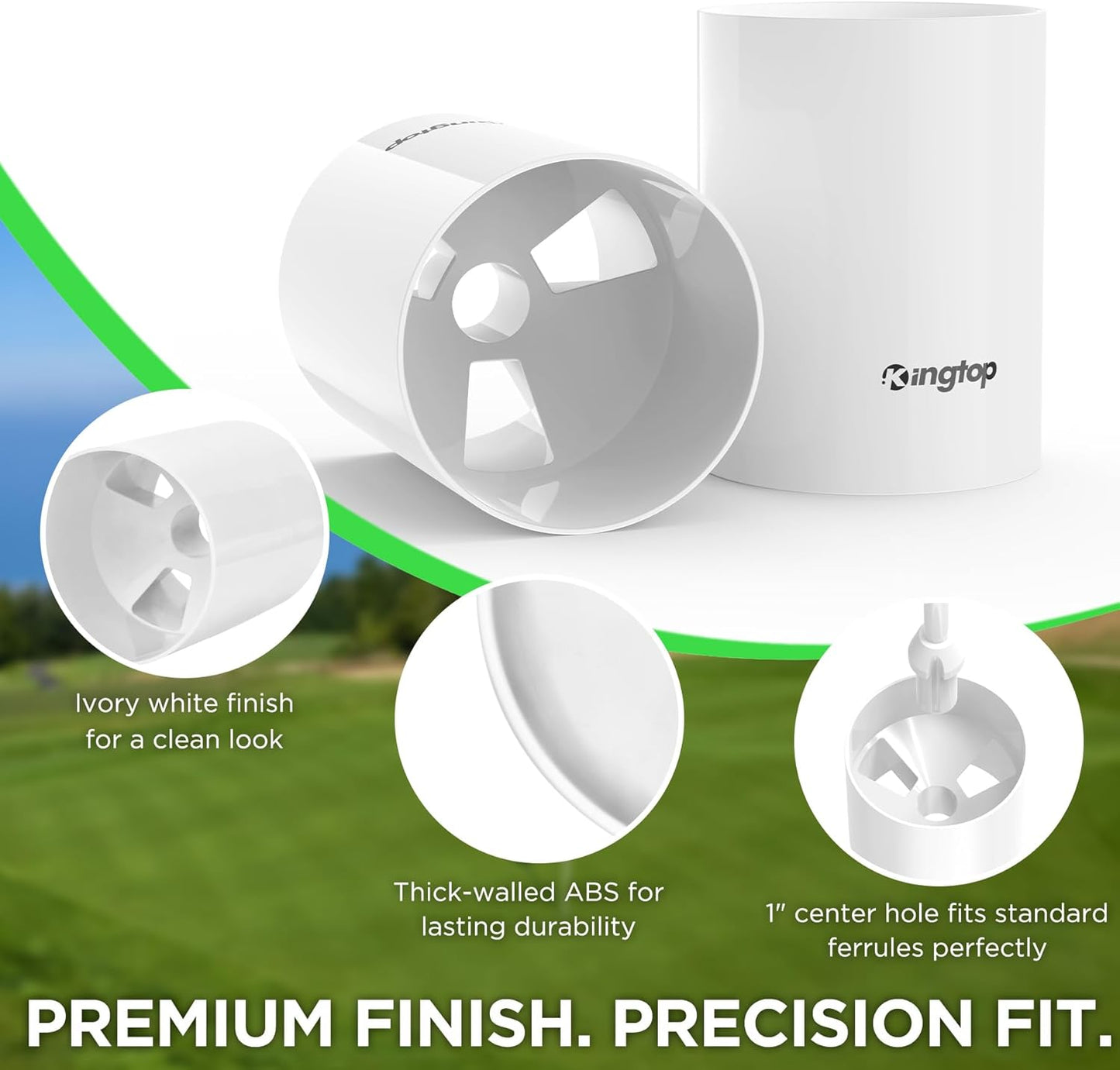 KINGTOP Golf Hole Cup – Fit PGA/USGA Regulations, Golf Accessories for Backyard Practice Putting Green, 4 Inches and 6 Inches Available