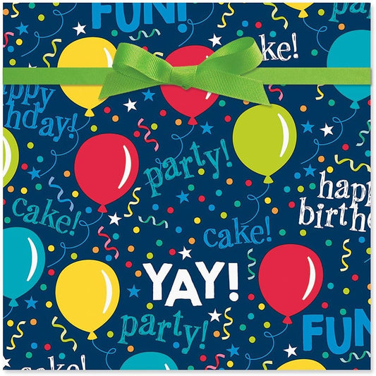 Current It's My Party Jumbo Rolled Gift Wrap - Premium Semi-Gloss 23-Inch x 32-Foot Wrapping Paper Roll, 61 Square Feet Total