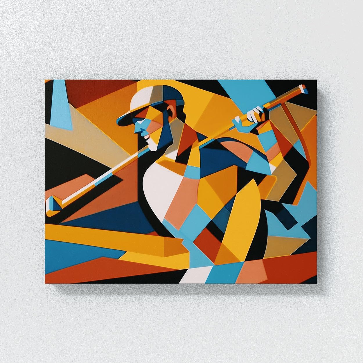 Sense Canvas Golf Modern Golfer 21 Canvas Art - Home Decor Wall Art Print Poster Painting Large 40x30 / 0.75"