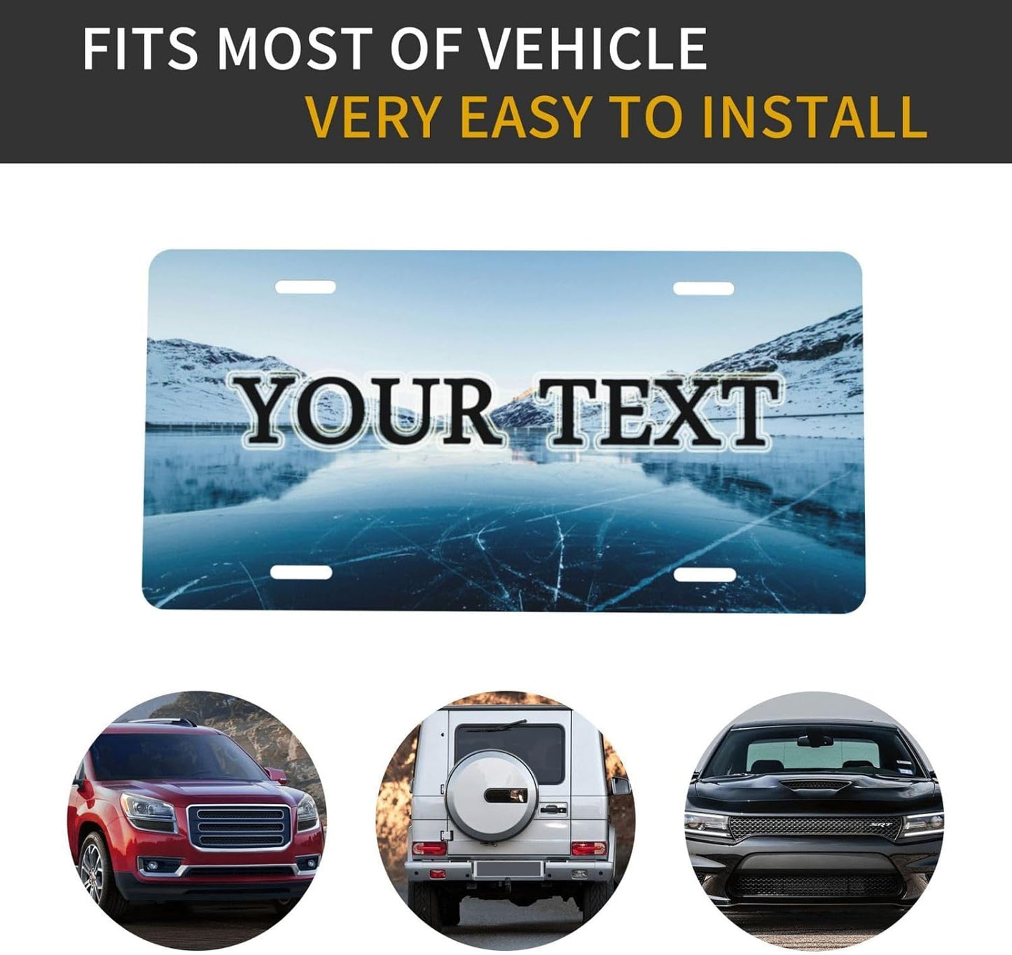 Made in USA Custom License Plate, Design Your Own Personalized License Plate with Photo,Logo, and Text,Customized 12"X6"Premium Aluminum