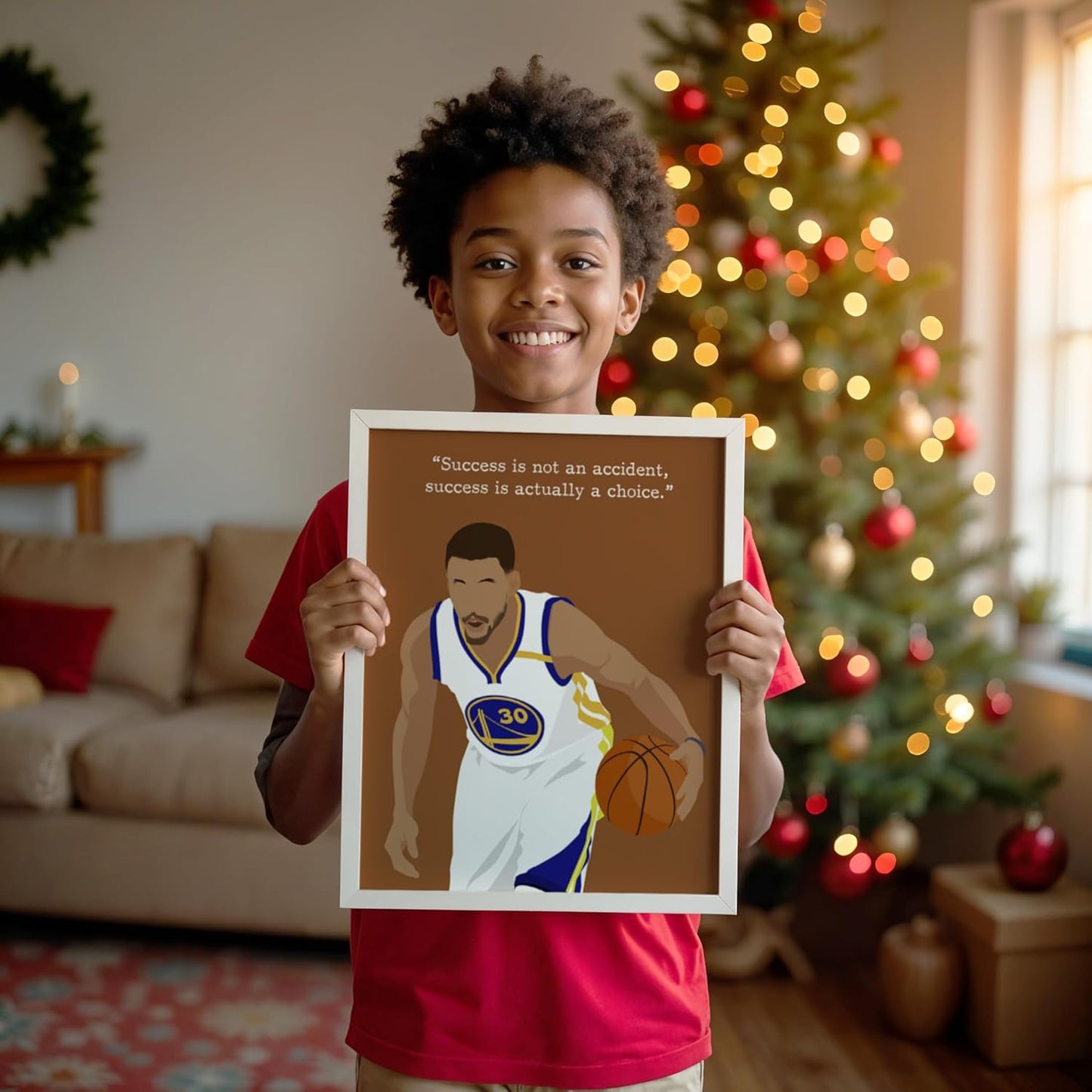 LOLUIS Motivational Basketball Superstar Hand-Drawn Artwork Sport Quote Wall Art Decorations (Unframed 8"x10", Basketball Player 7)