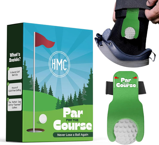 Par for the Course Golf Ball Dropper Clip – Secret Golf Ball Dispenser – Hidden Under Pant Leg – Funny Gag Gift for Golfers – Novelty Golf Accessory for Cheating & Finding Lost Balls
