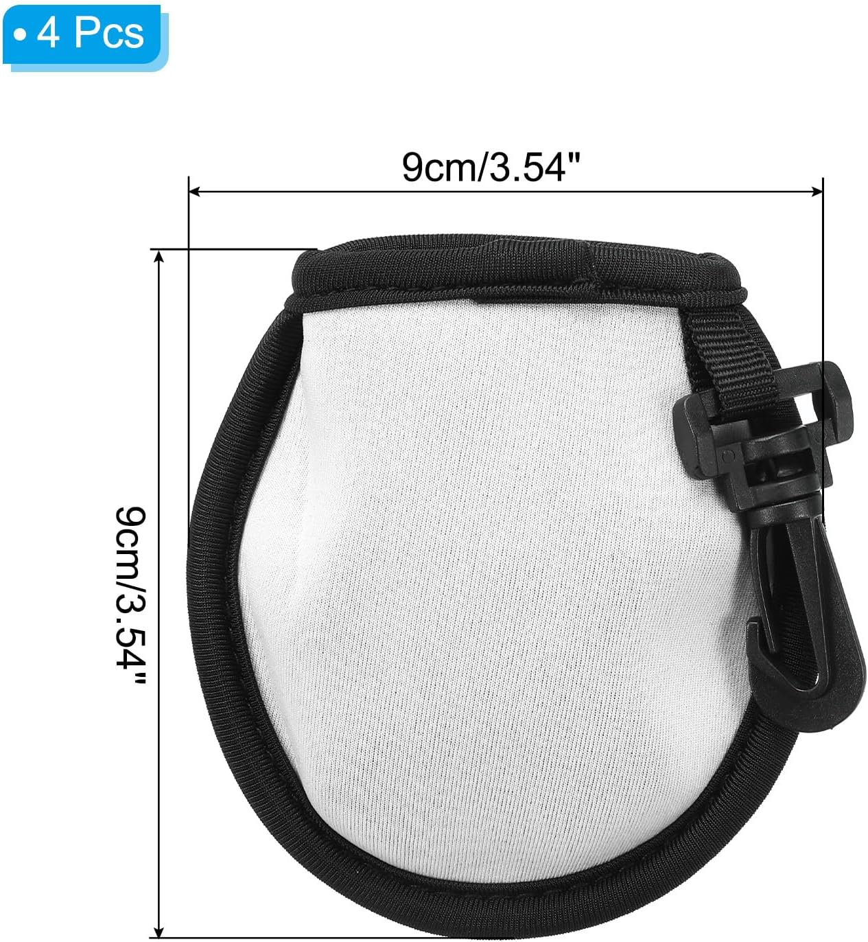 PATIKIL Golf Ball Washer Pouch, Portable Golf Balls Cleaner Pocket Bag with Hanging Clip for Men Golf