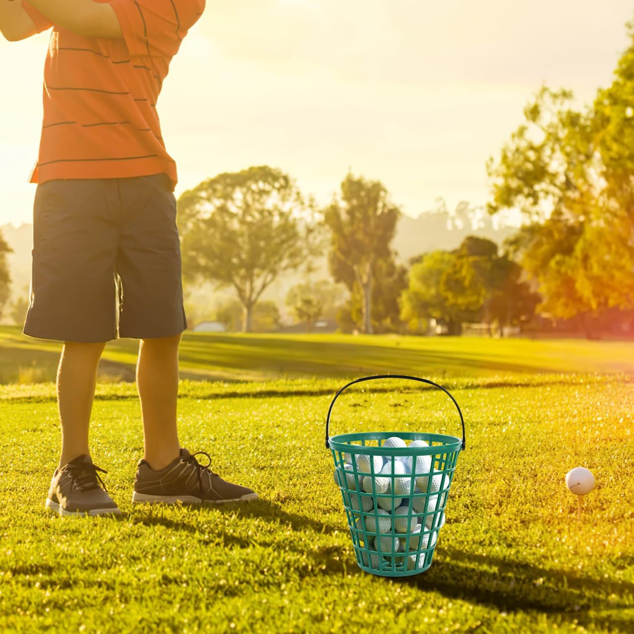 BESPORTBLE Golf Ball Basket Golfball Container with Handle Golf Range Baskets Ball Holder Contain