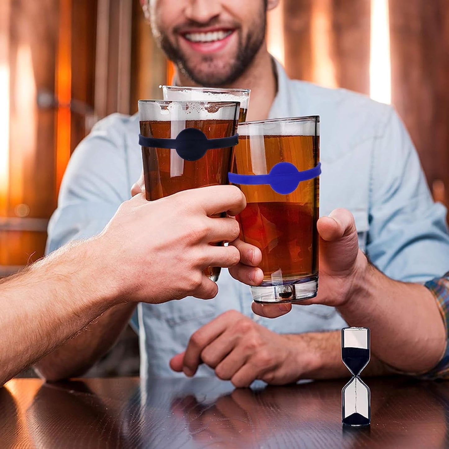 Stretchable Drink Markers 24pcs, Wine Glass Markers, Drink Identifiers for Glasses Cup, Beer Bottle, Mug, Jar, Cocktail Glass, Drink Labels for Party