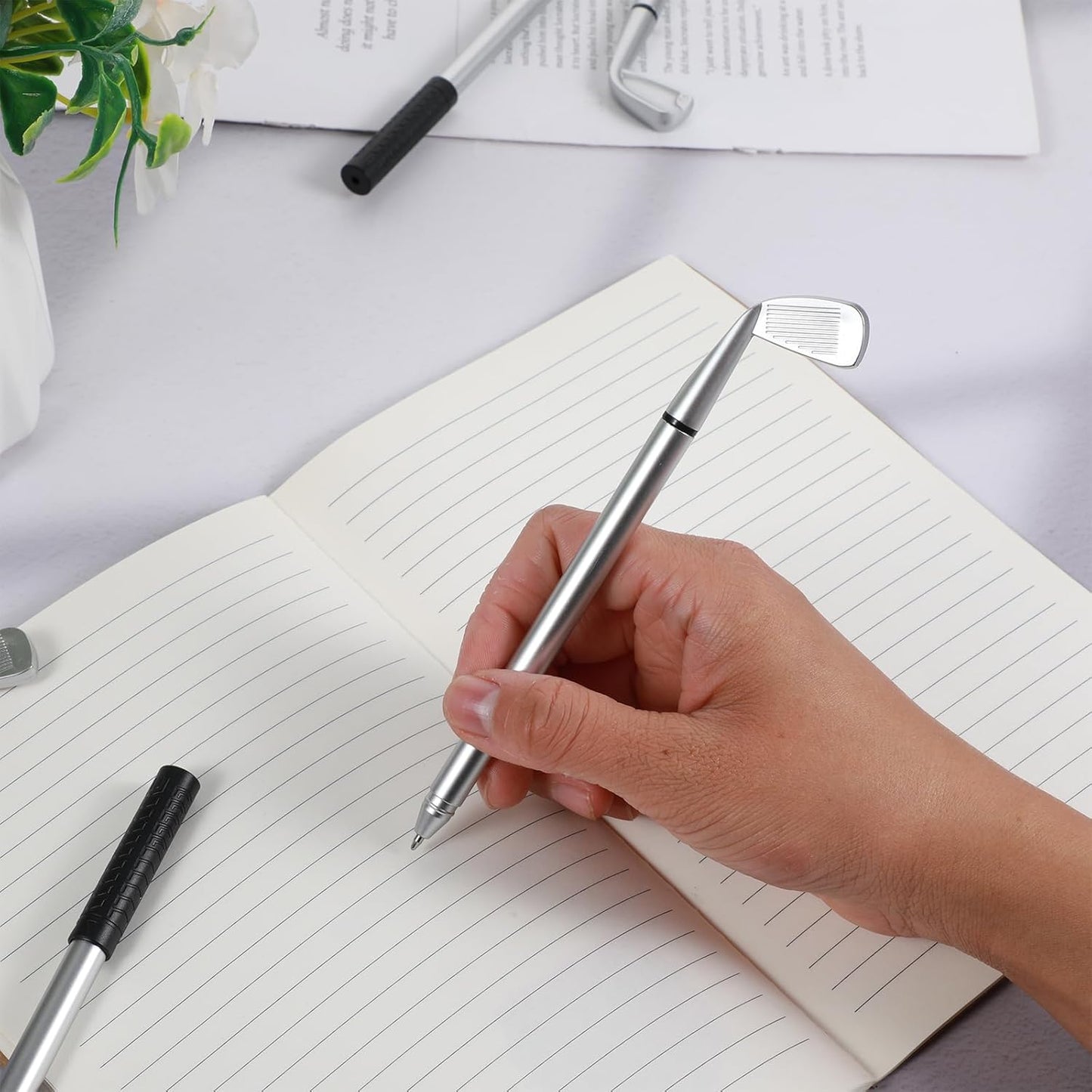 50 PCS Golf Ballpoint Pen Funny Sports Golfing Club Props Black Gel Ink for Students Coworkers Boss Office Dad