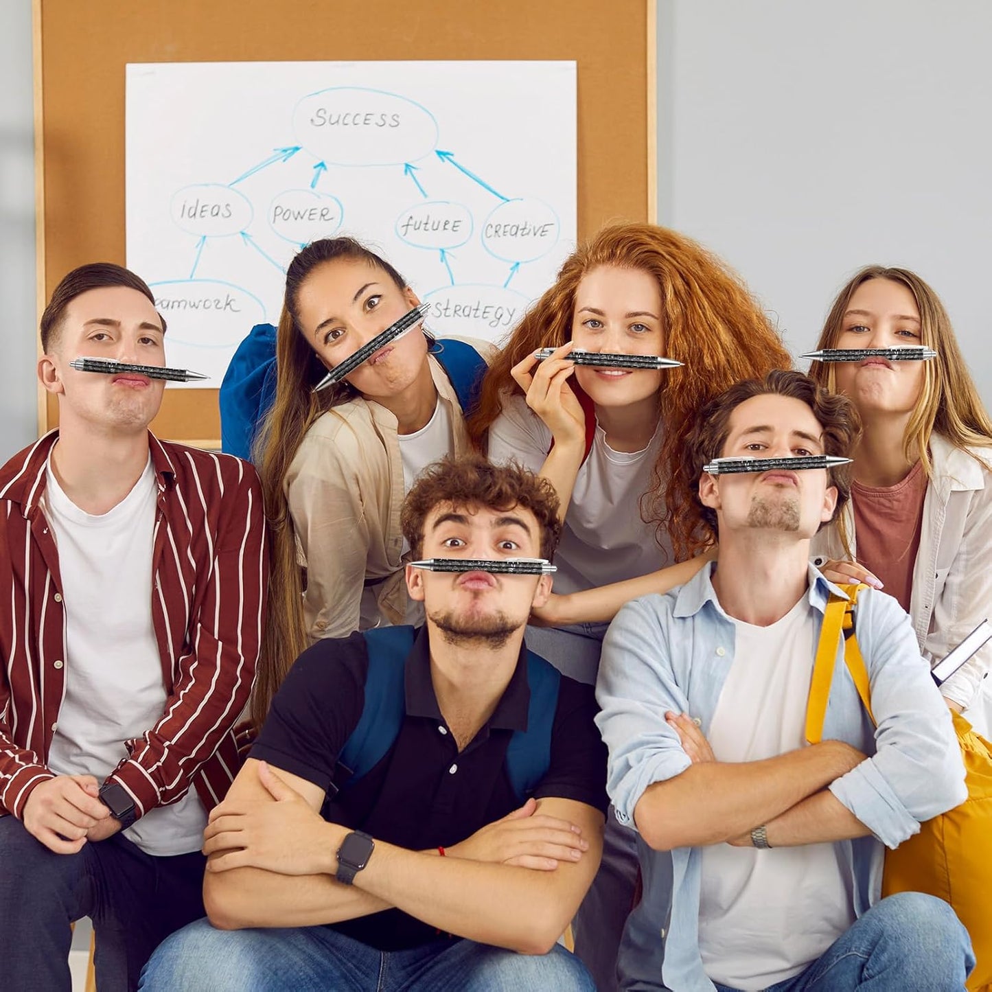 48 Pcs Math Ballpoint Pen Math Party Favor Black Ink Retractable Ballpoint Pens for Teacher's Day Gifts Students Party Supplies Office Home Desk Classroom Favors Accessories in Bulk