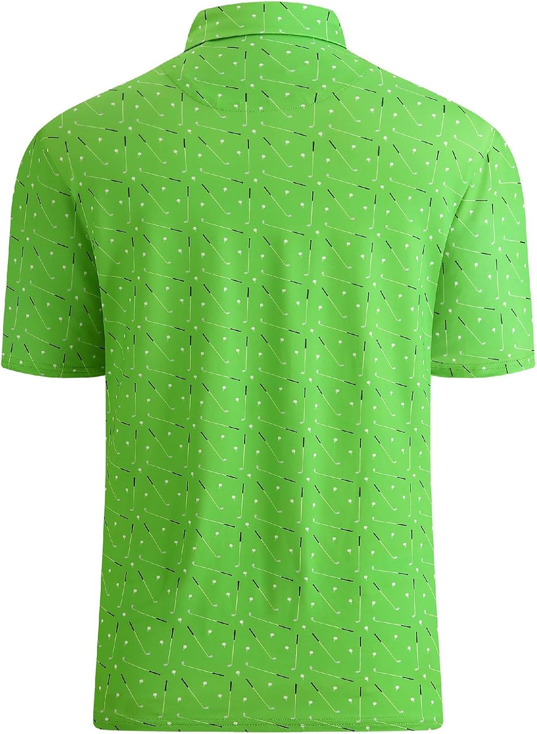 Hodaweisolp Golf Shirts for Men Dry Fit Print Moisture Wicking Performance Short Sleeve Polo Shirt