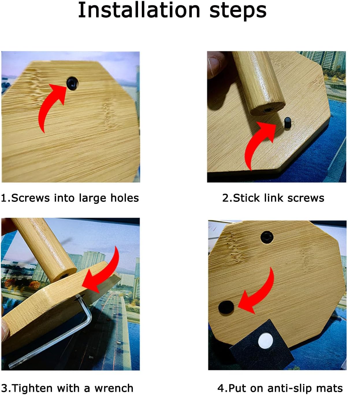 5 Wooden Trivets for Hot Dishes,Pinwheels Shape Trivet Set,+1 Stand,Trivets for Hot Dishes,Natural Foldable Kitchen Wooden Trivet,for Hot Dishes,Pot,Bowl,Teapot,Valentine Decorations