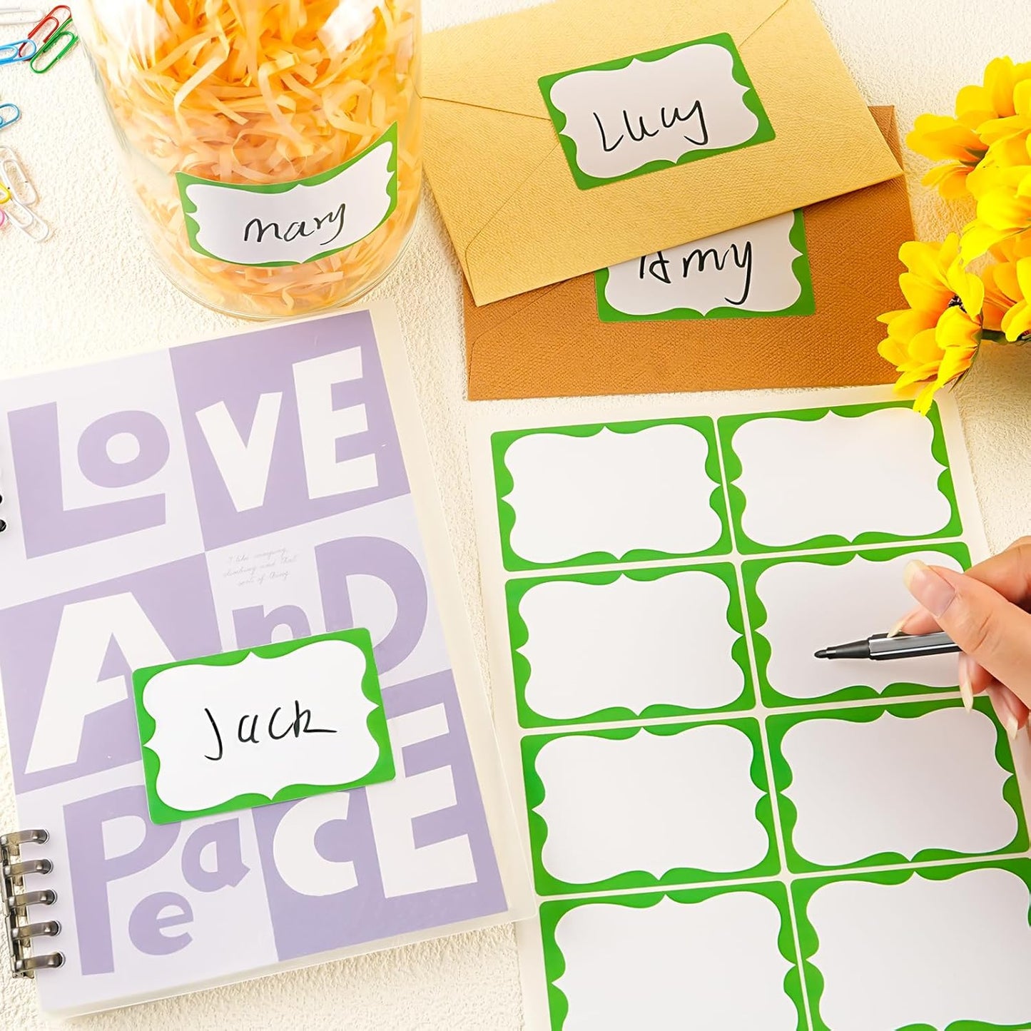 St. Patrick's Day Name Tags,2"x 3" Green Name Tag Stickers 200 Pcs Adhesive Name Stickers Name Badges Labels for School, Office, Home, Party, Conferences