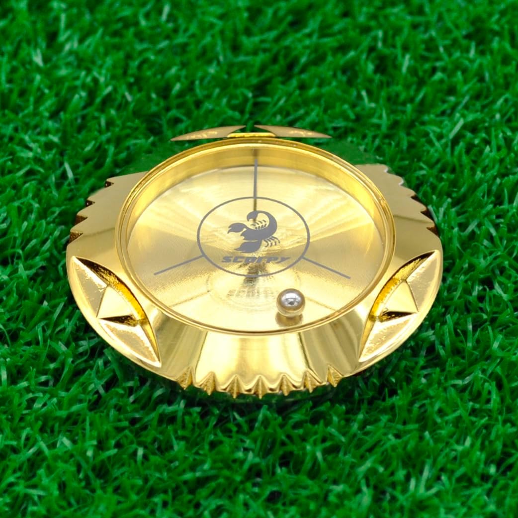 scorpy Golf Level Ball Marker with Metal Bead and Hat Clip, High Precision Putting Green Reading Aid Golf Accessories, Precision Alignment Tool for Perfect Putts