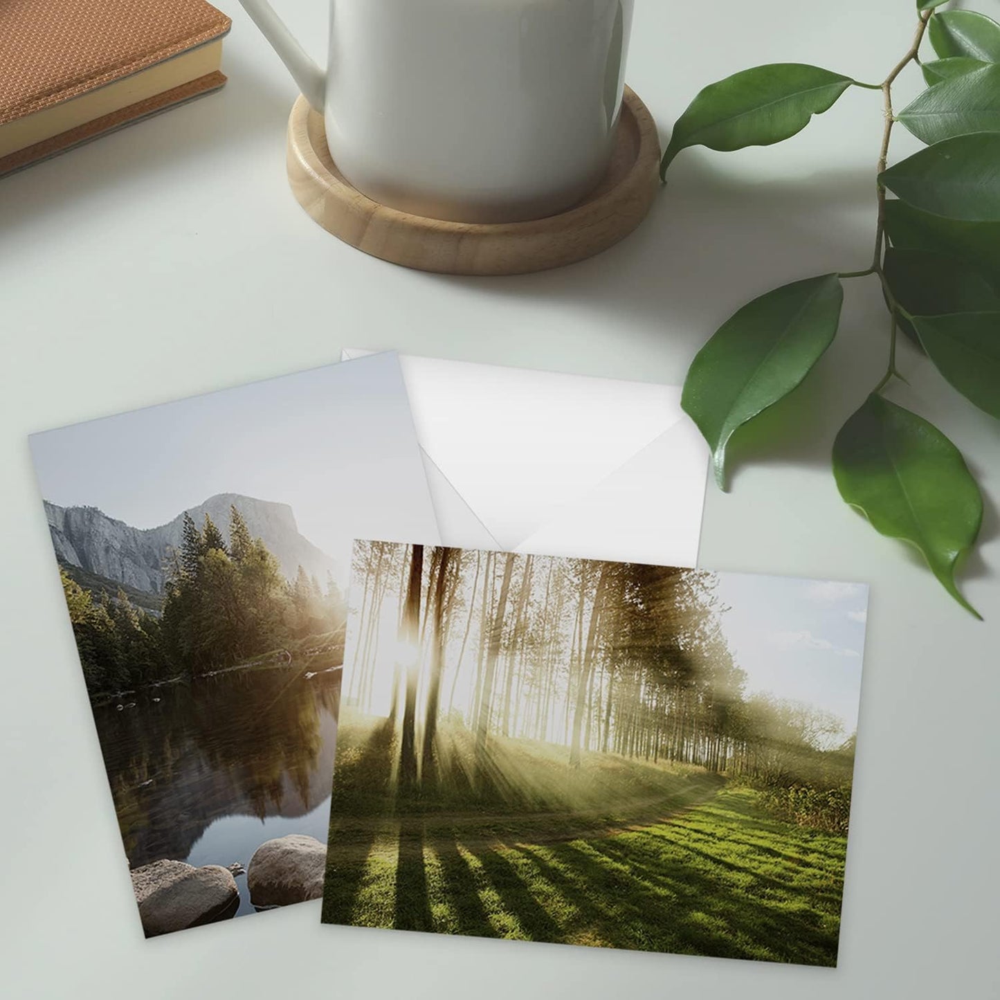 Canopy Street Beautiful Sunrise Greeting Note Card Pack / 24 Nature Greeting Cards With White Envelopes / 6 Lovely Outdoor Sunset Scenery Designs / 4 5/8" x 6 1/4" All Occasion Sympathy Cards