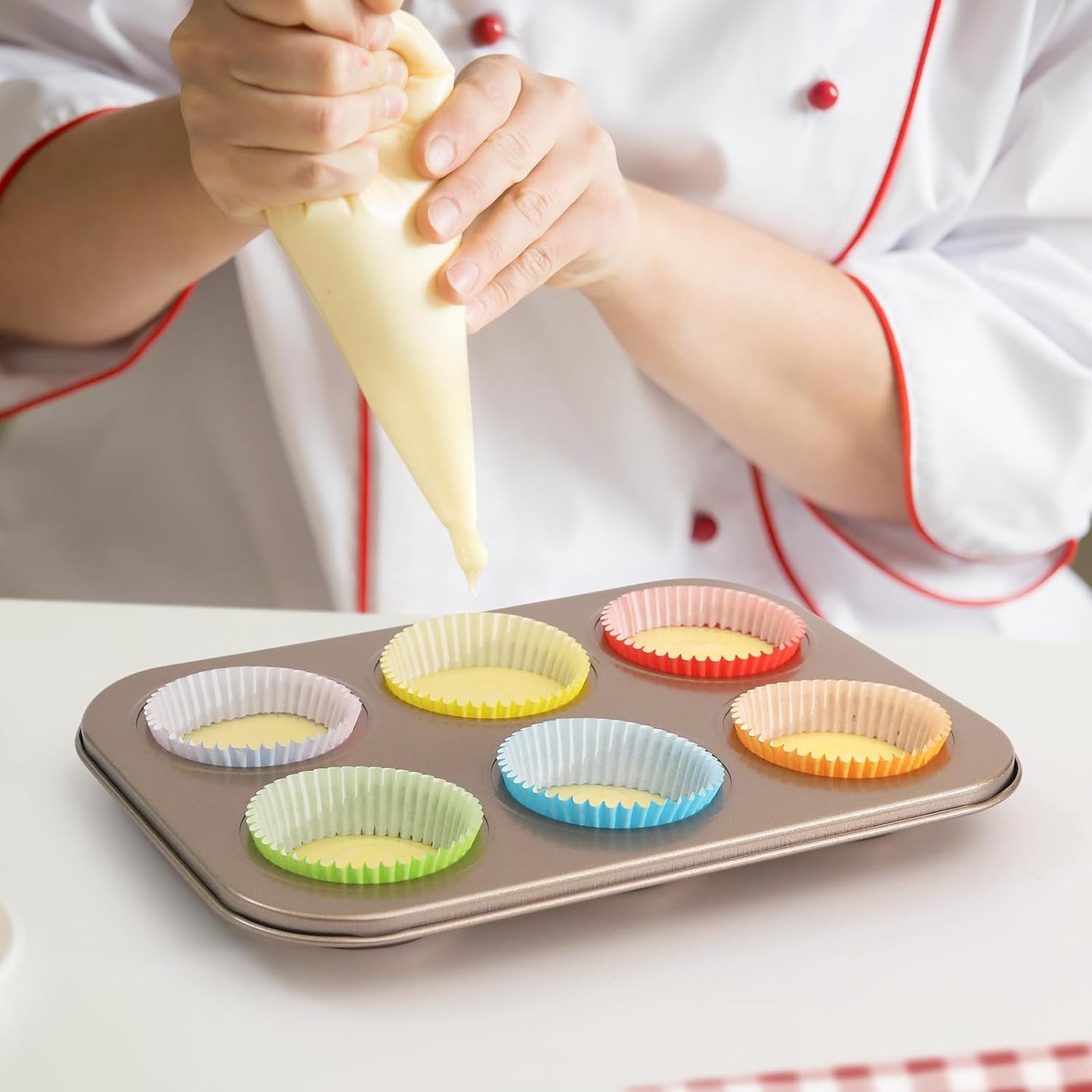 Rainbow Mini Cupcake Liners 400 Count Colorful Muffin Paper Baking Cups Food Grade Disposable Cupcake Wrappers