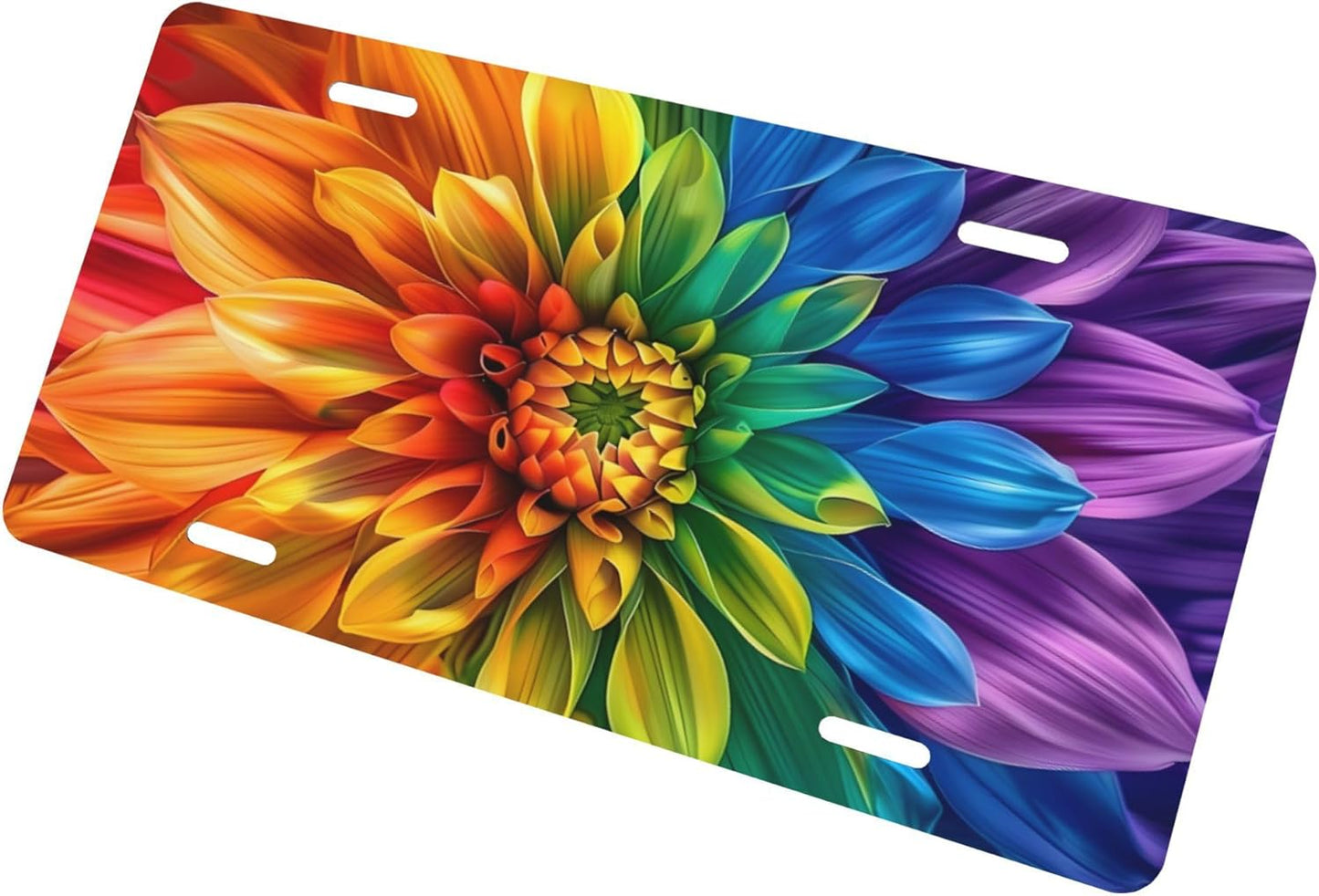 Custom License Plate Personalized Flower Pretty Funny Aluminum Front License Plates Decorative Rust-Free Metal Car Plate Covers for Women Men Car Tag Accessories fit Truck SUV Rv 12 X 6 in