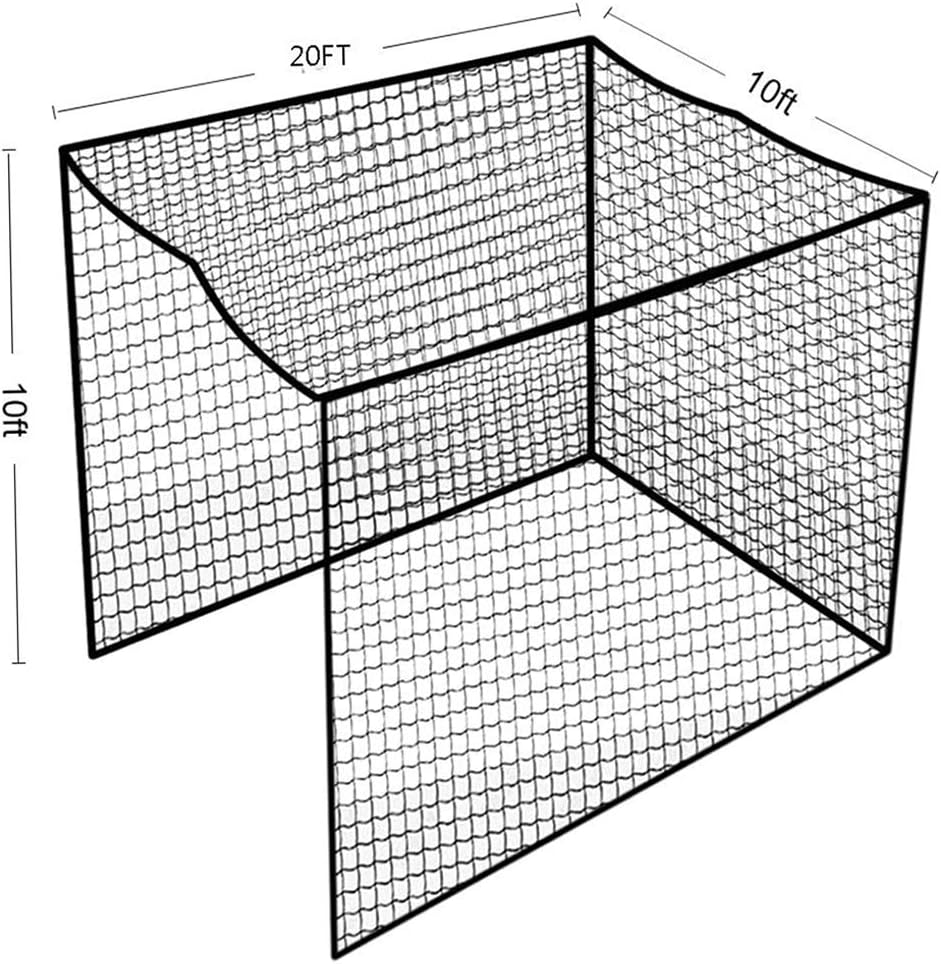 Aoneky Golf Cage Net - 10x10x10ft/10x10x15ft/10x10x20ft