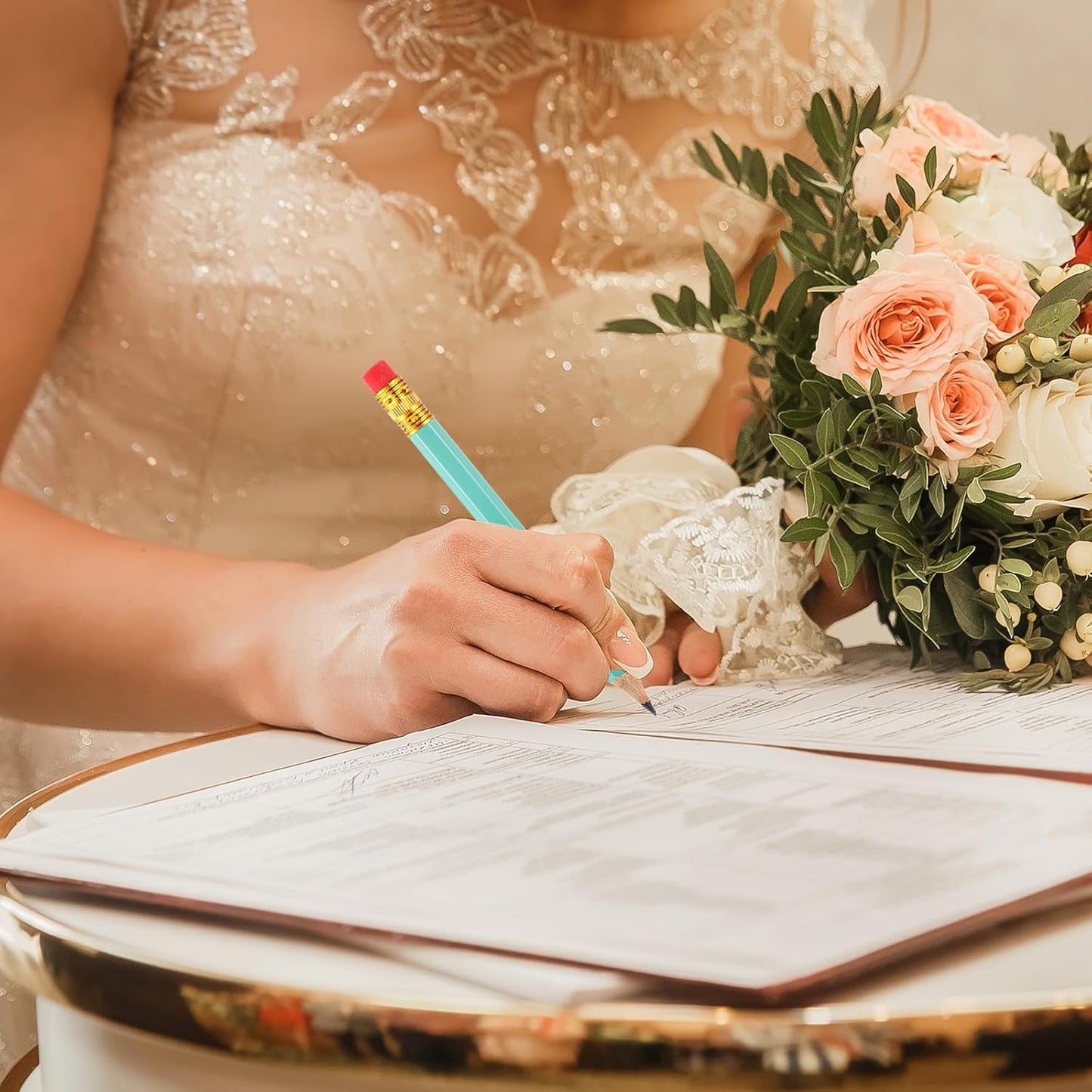 Chivao 288 Pieces Golf Mini Pencils Bulk with Eraser #2 HB Golf Short Pre Sharpened Pencils for Party Favors Office Supplies 4 Inch(Sage Green)