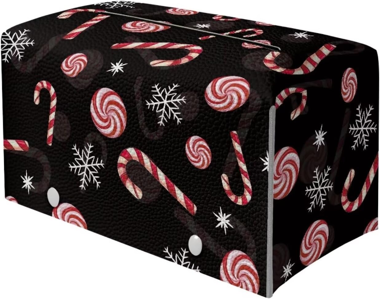 Christmas Tissue Box Cover Rectangle Snowflake Decor Tissue Box Cute Tissue Holder with Large Capacity for Home Bathroom Kitchen