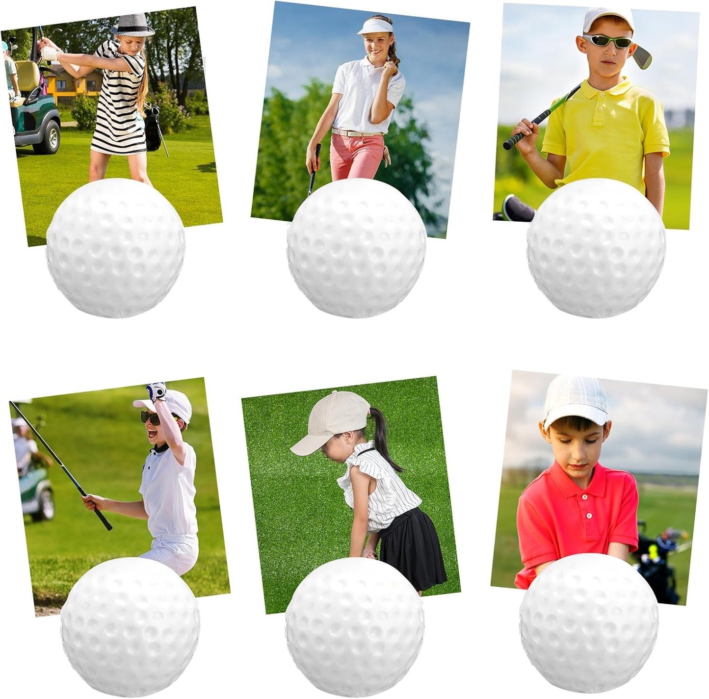 Leinuosen 24 Pcs Resin Golf Base Centerpieces Place Card Holder Golf Ball Shaped Table Number Holder Name Place Photo Stand for Office Menu Events Wedding Party
