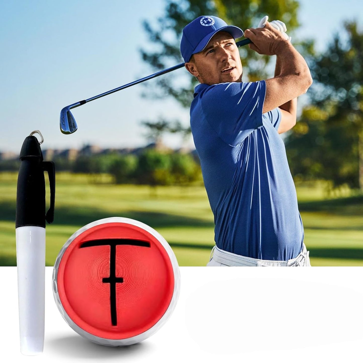 3-Pack Golf Ball Liner - Golf Ball Line Drawing Marker Golf Ball Marking Tool, Easy Ball Marking Stencil for Accurate Putter Face & Target Line, Golf Ball Line Drawing Marker for Players